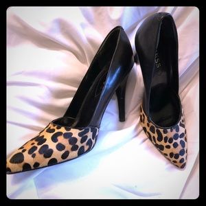 Guess Black/Leopard Print High Heels
